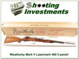  Weatherby Mark V 460 5 Panel Lazermark as new! - 1 of 4