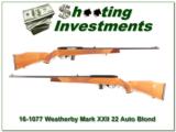 Weatherby Mark XXII Deluxe 22 Auto Blond! - 1 of 4