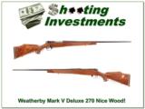 Weatherby Mark V Deluxe 270 Wthy 26in barrel! - 1 of 4