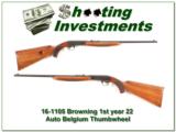 Browning 22 Auto First Year Thumbwheel Belgium made! - 1 of 4