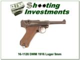 German DWM Luger made in 1916 9mm Exc cond - 1 of 4