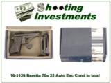 Beretta 70S 22LR Exc Cond in box 3 Magazines! - 1 of 4