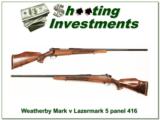  Weatherby Mark V Lazermark 416 5 Panel RARE! - 1 of 4