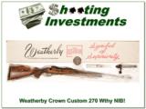  Weatherby Mark V Crown Custom Deluxe 270 Wthy NIB! - 1 of 4