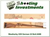 Weatherby XXII 22 LR Bolt action Anschutz made ANIB! - 1 of 4