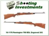 Remington 700 BDL factory engraved 243 Winchester! - 1 of 4