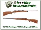 Remington 700 BDL factory engraved 223 Remington! - 1 of 4