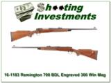 Remington 700 BDL factory engraved 300 Win Magnum! - 1 of 4