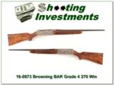 Browning BAR Grade IV 4 full Hand Engraved 270 Winchester - 1 of 4