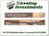 Weatherby Mark V Accumark 30-378 NIB! - 1 of 4