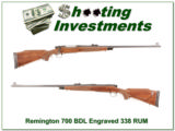 Remington 700 BDL factory engraved 338 RUM! - 1 of 4