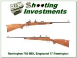 Remington 700 BDL factory engraved 17 Remington! - 1 of 4