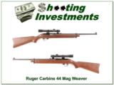 Ruger Carbine 44 Magnum with Weaver C3 scope - 1 of 4