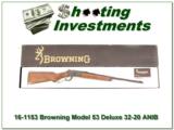 Browning Model 53 32-20 NIB with XX Wood! - 1 of 4