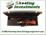 Browning Citori 20 Gauge engraved in case! - 1 of 4