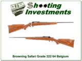 Browning Safari Grade 64 Belgium 222 Rem Exc Cond! - 1 of 4