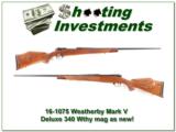  Weatherby Mark V Deluxe 340 Wthy as new! - 1 of 4