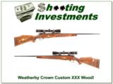  Weatherby Mark V Crown Custom 7mm XXX Wood Unfired! - 1 of 4