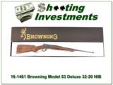 Browning Model 53 Deluxe 32-20 NIB with XX Wood! - 1 of 4