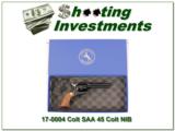 Colt SAA 45 Colt 4.75in unfired RARE full blued in box with papers! - 1 of 4