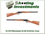 Winchester 94 AE 44-40 Saddle Ring Win unfired! - 1 of 4