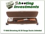 Browning A5 Ducks Unlimited 20 Gauge unfired Beautiful! - 1 of 4