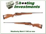 Weatherby Mark V Sporter 340 with break as NEW! - 1 of 4