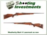 Weatherby Mark V Lazermark 5 Panel 300 Wthy Mag as new! - 1 of 4