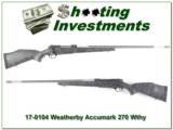 Weatherby Accumark 270 Wthy Mag Exc Cond factory break! - 1 of 4