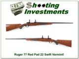 Ruger 77 Red Pad Tang Safety Varmint in 220 Swift - 1 of 4