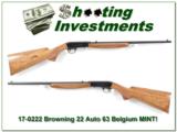 Browning 22 Auto 63 Belgium unfired MINT! - 1 of 4