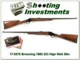 Browning 1885 Rare 223 High Wall 28in octagonal! - 1 of 4