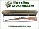 Browning 78 Exc Cond in box in 45-60 - 1 of 4