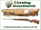 Weatherby Mark V Ultramark 257 unfired in box Xx Wood! - 1 of 4