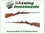 Browning Model 78 22-250 octagonal barrel nice wood! - 1 of 4