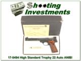 High Standard Supermatic Trophy Military 22LR in box! - 1 of 4