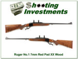 Ruger No. 1 Medium Sporter 7mm Rem Mag Red Pad super wood! - 1 of 4