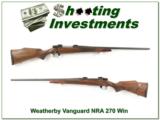 Weatherby 2013 NRA 270 Winchester as new Vanguard - 1 of 4