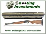 Browning BAR 22 Auto Exc Cond in box! - 1 of 4