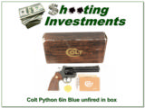Colt Python 1976 6in Blue looks unfired in box! - 1 of 4