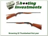 Browning 22 Auto first year 1956 thumbwheel nice! - 1 of 4