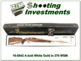 Browning A-bolt White Gold 270 WSM as new! - 1 of 4