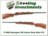Remington 700 Custom Shop Safari 375 H&H near new! - 1 of 4