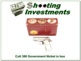 Colt Government 380 Auto Nickel in box! - 1 of 4