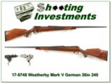 Weatherby Mark V Deluxe 26in German 240 Wthy Mag! - 1 of 4