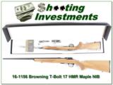 Browning T-bolt 17 HMR Limited Run Maple Stock NIB - 1 of 4
