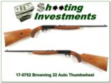 Browning 22 Auto 50’s Belgium Thumbwheel collector! - 1 of 4