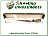 Browning A-bolt rare White Gold 375 H&H Fluted - 1 of 4