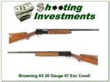 Browning A5 20 Gauge 67 Belgium 26in IC VR Collector! - 1 of 4