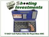 Colt Python Elite Custom Shop 6in Royal Blue NIC - 1 of 4